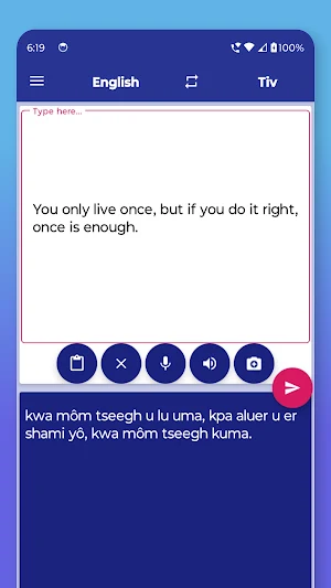 Tiv English Translator Screenshot 2