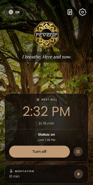 Revenir: mindfulness bell Screenshot 0