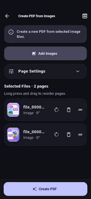Image to PDF - Insert Images Screenshot 2