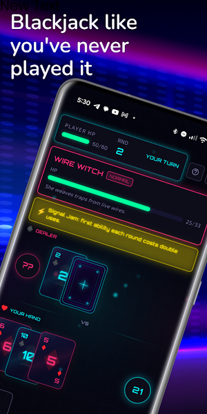 Neon 21: Blackjack Roguelike Screenshot 0