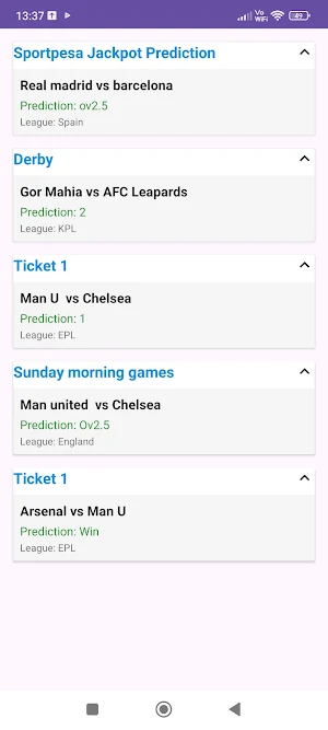 Soccer & Jackpot Predictions Screenshot 0
