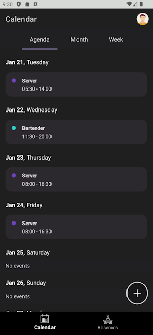 sabris Shift Plan Screenshot 1