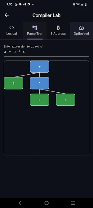 compiler design visualizer Screenshot 1