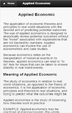 Applied Economics Screenshot 2