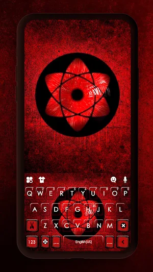 Bred Sharingan Keyboard Background Screenshot 0