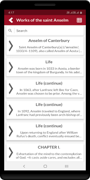 Works of the saint Anselm Screenshot 2