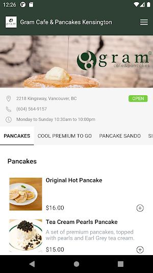 Gram Café & Pancakes Screenshot 1