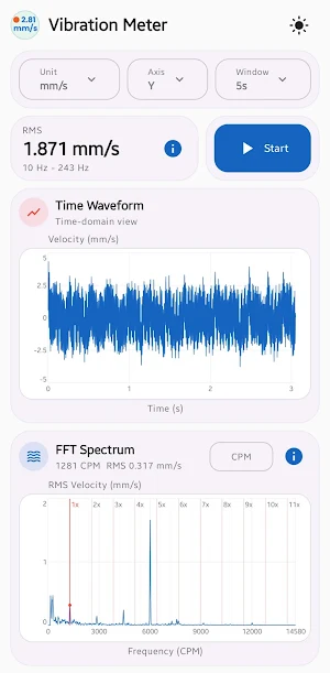 Vibration Meter Screenshot 1