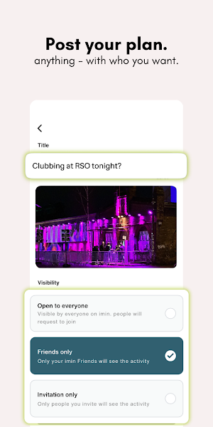 imin: irl activities & friends Screenshot 0