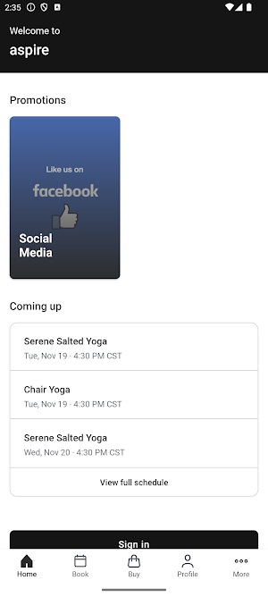 Aspire Yoga - Marion Screenshot 1