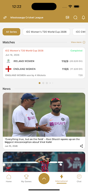 Mississauga Cricket - MCL Screenshot 1