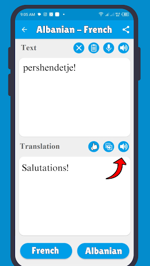 Traduction Albanais Français Screenshot 1