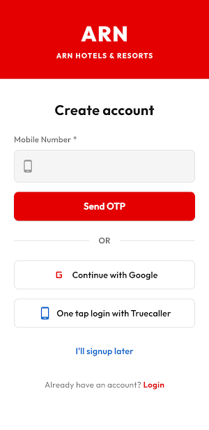 ARN: Hotel Booking App Screenshot 0