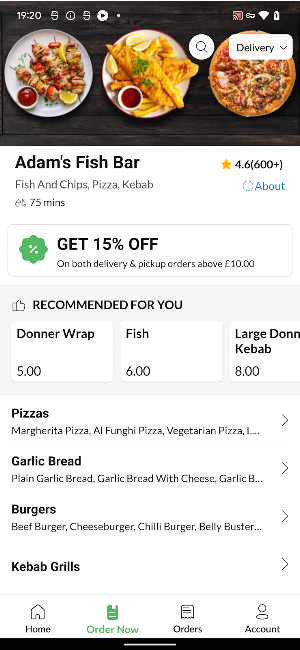 Adam's Fish Bar Screenshot 2