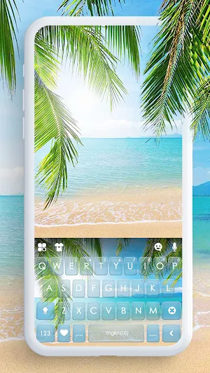 Beach Summer Keyboard Background Screenshot 0