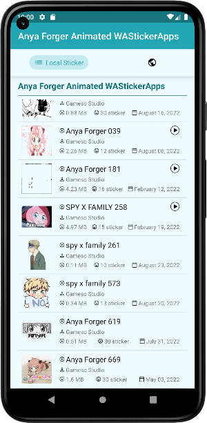 Anya Forger Animated WASticker Screenshot 1