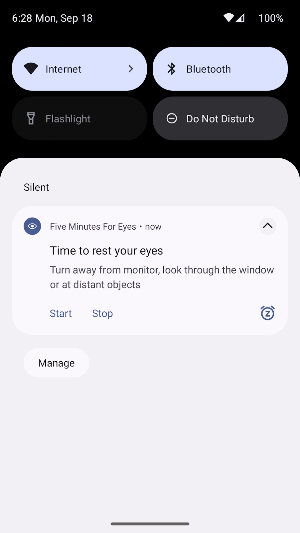 Timer Five Minutes For Eyes Screenshot 2