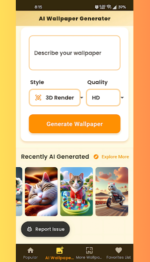 Cat Wallpaper - AI Generator Screenshot 2