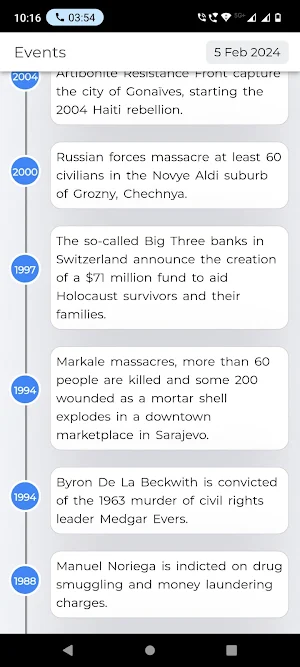 Today in History Screenshot 0