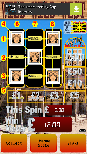 WILD WILD West Fruit Machine Screenshot 2