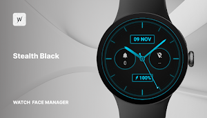 Stealth Black Watch Face Screenshot 0