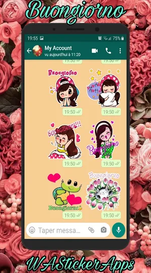 Stickers Buongiorno e Buonanotte - WAStickerApps Screenshot 2