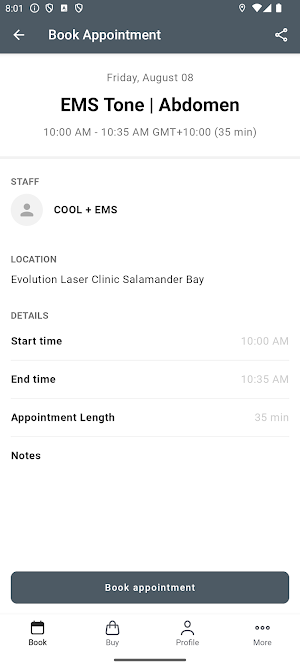 Evolution Laser Clinic Screenshot 2