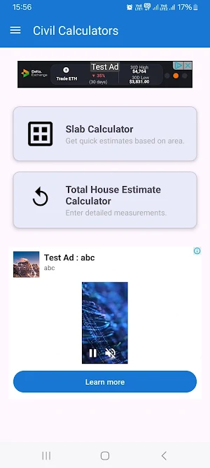 Civil Calculators & Estimators Screenshot 0