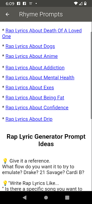 Rhyme Rap Boss - AI Lyrics Screenshot 2