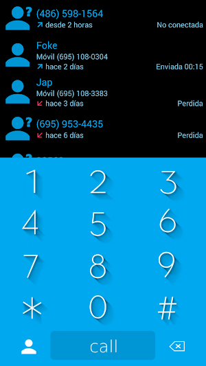 THEME MATERIAL BLUE B EXDIALER Screenshot 0
