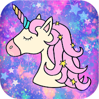 Cute Glitter Unicorn Wallpaper