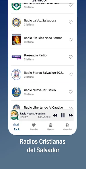 Radios Cristianas del Salvador Screenshot 2