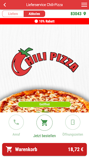Lieferservice Chili-Pizza Screenshot 0