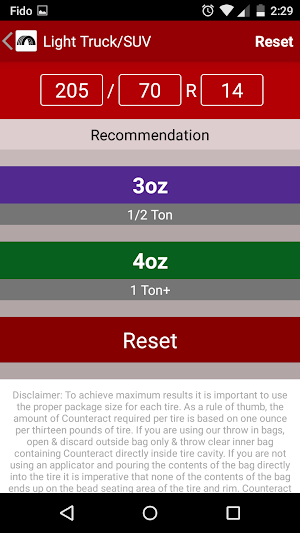 Counteract Application Calc Screenshot 3