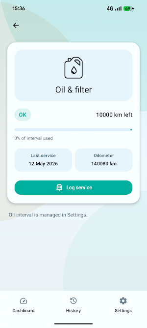 Oil Reminder Screenshot 3