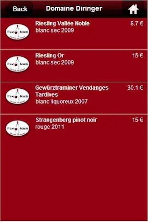 Wine Touch Screenshot 1