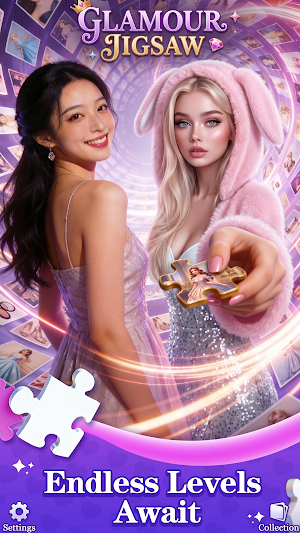 Glamour jigsaw Girls Color Fan Screenshot 0