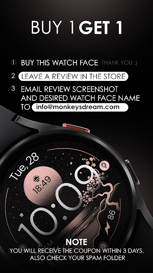 Bronze Zen digital watch face Screenshot 3