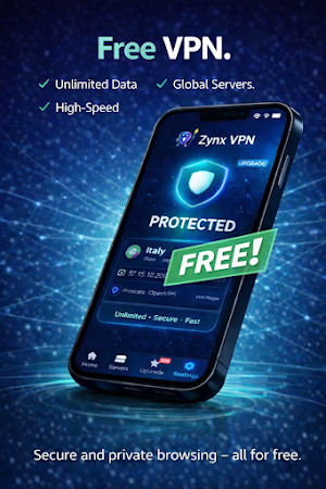 ZYNX vpn - fast, safe VPN Screenshot 1