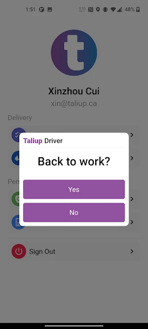 Taliup Driver Screenshot 3