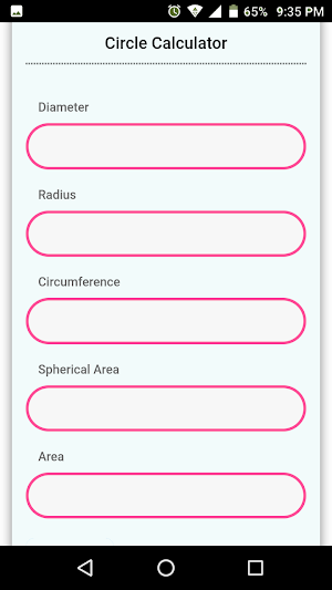 Circle Calculator Screenshot 0