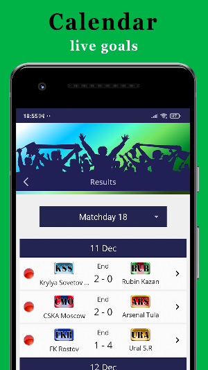 Info Russian Premier League Screenshot 1