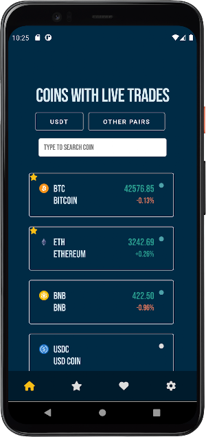 CryptoTicks live crypto charts Screenshot 1