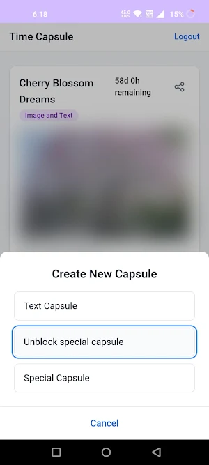 Time capsule Screenshot 1
