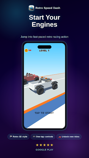 Retro Speed Dash: Arcade Racer Screenshot 0