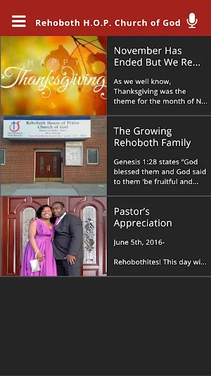 Rehoboth H.O.P. Church of God Screenshot 0