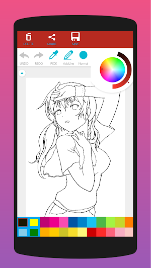 Anime Coloring Book for Adults Screenshot 2