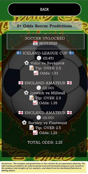 Daily 2+ odds Soccer tips Screenshot 0