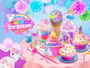 Rainbow Ice Cream - Unicorn Party Food Maker Screenshot 0