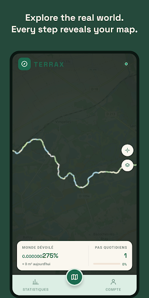 Terrax: Fog Map & Step Tracker Screenshot 1